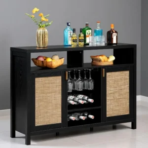 Liquor Cabinet with Wine Rack